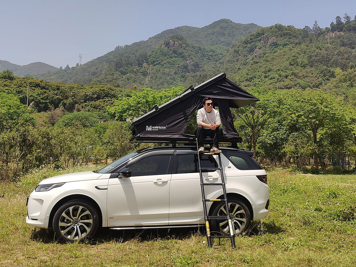 Triangle Aluminum Hard shell Car Roof Top Tent MOT - LK910 - MARVELOUS OUTDOOR