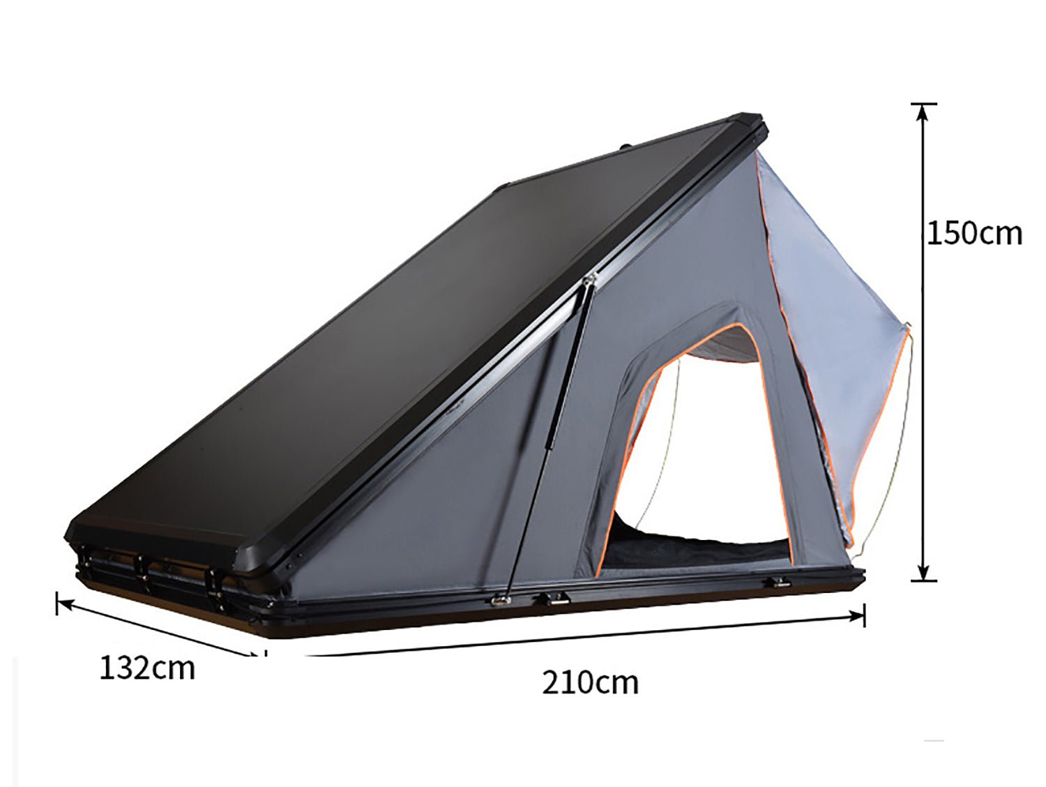 2 People Triangle Aluminum Hard Shell Roof Top Tent MOT - LT01 - MARVELOUS OUTDOOR