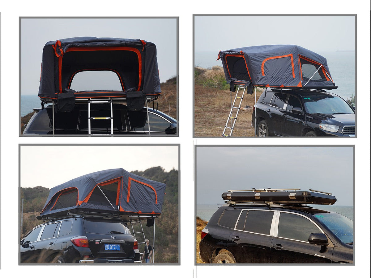 4 - 5 People Aluminum Hard Shell Folding Car Roof Top Tent MOT - L800 - MARVELOUS OUTDOOR