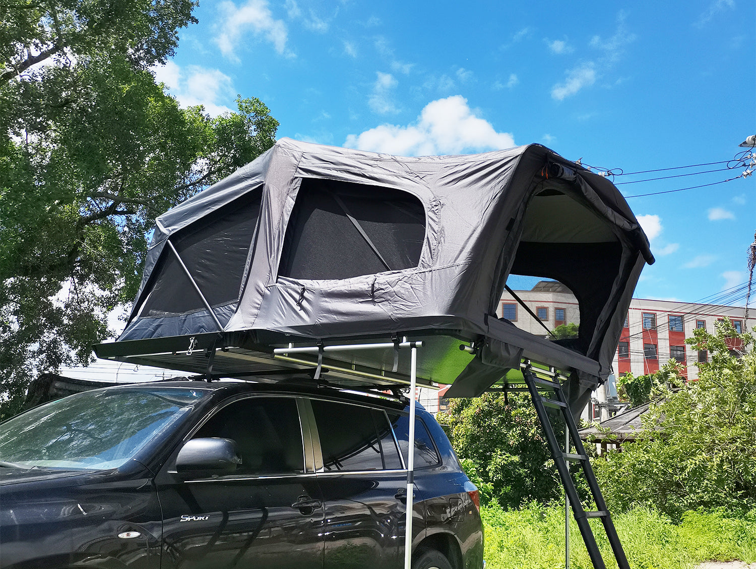 4-5 People Aluminum Hard Shell Folding Car  Roof Top Tent MOT-L800
