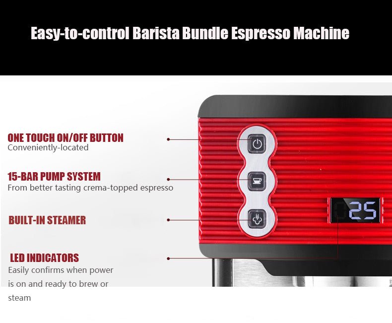 Compact Stainless Steel Espresso Machine M - YS3601 for Camping, Portable Roof Top Coffee Maker - MARVELOUS OUTDOOR