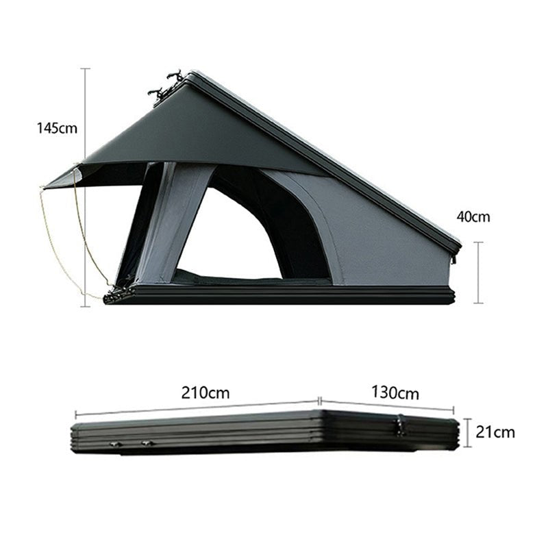 Triangle Aluminum Hard shell Car Roof Top Tent MOT - LK09 - MARVELOUS OUTDOOR